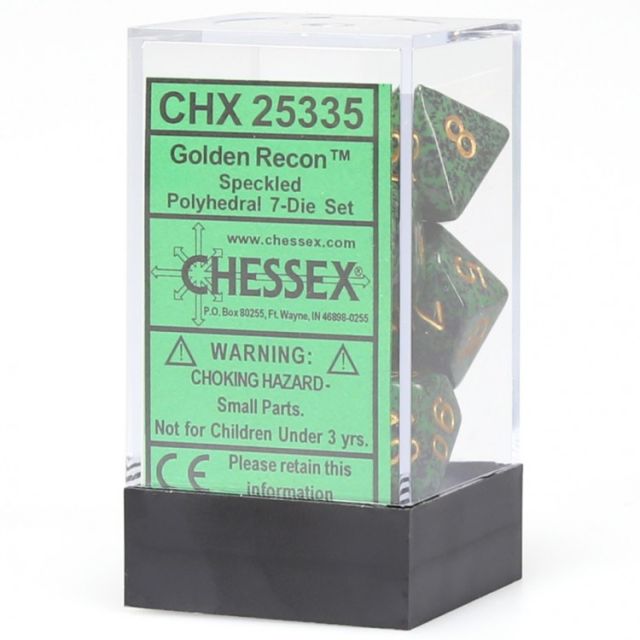 CHX25335 Chessex Manufacturing Dm3 Speckled Poly Golden Recon (7) main product photo