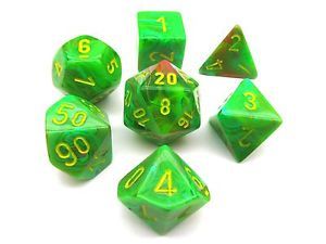 CHX27515 Chessex Manufacturing Dm9: Vortex Poly Vortex Slime Yellow (7) main product photo