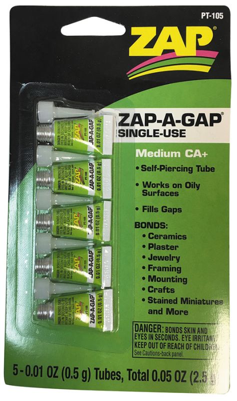 FTEPT-105 Frank Tiano Enterprises Zap A Gap Single Use Ca+ (5, 0.01 Oz. tubes) main product photo