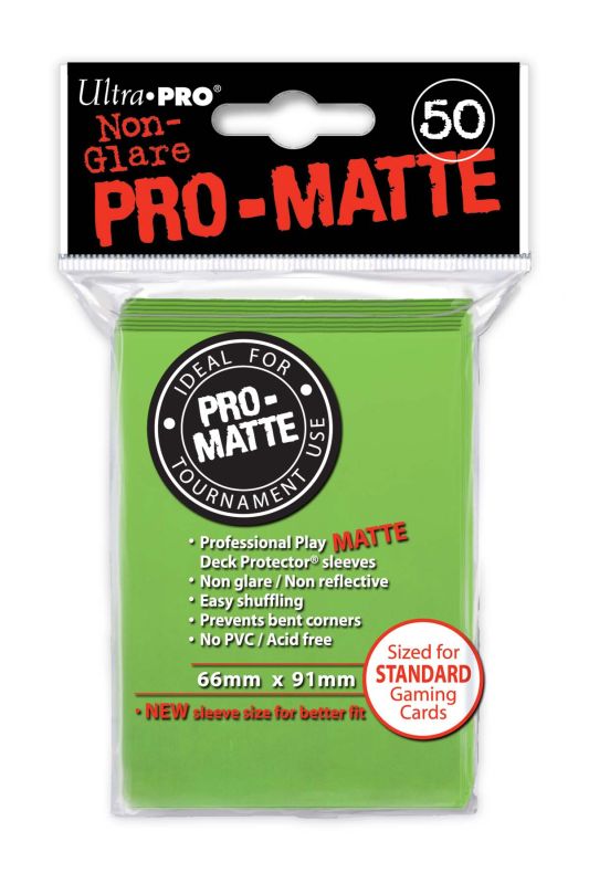 UPI84190 Ultra Pro Pro-Matte Deck Protectors Pack: Light Green (DISPLAY 12) main product photo