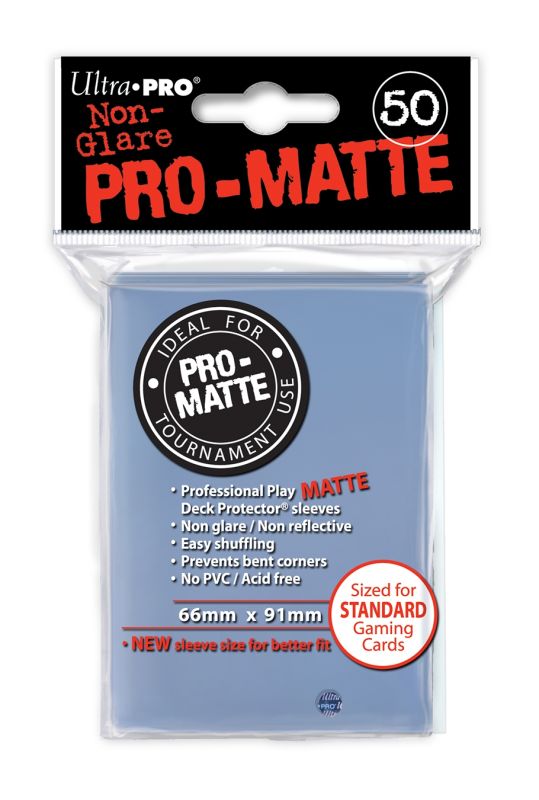 UPI84490 Ultra Pro Pro-Matte Standard Deck Protector Pack: Clear (50) main product photo