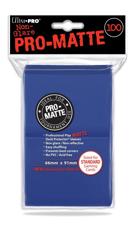 UPI84514 Ultra Pro Pro-Matte Standard Deck Protectors: Blue (100) main product photo
