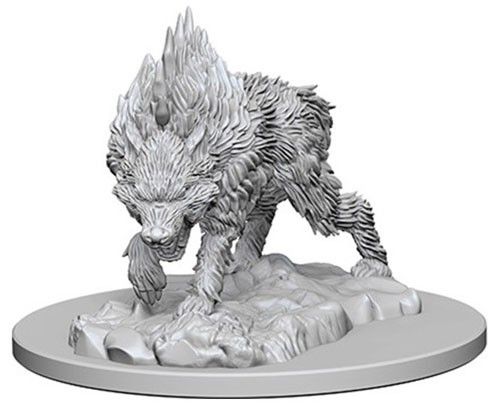 WZK73184 Wizkids/NECA Pathfinder Deep Cuts Unpainted Miniatures: Dire Wolf main product photo