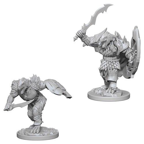 WZK73198 Wizkids/NECA Dungeons & Dragons Nolzur`s Marvelous Unpainted Miniatures: Dragonborn Male Fighter main product photo