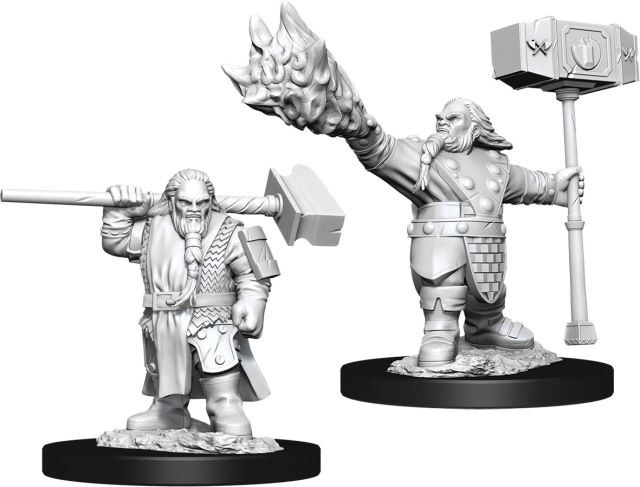 WZK90003 Wizkids/NECA Dungeons & Dragons Nolzur`s Marvelous Unpainted Miniatures: W11 Male Dwarf Cleric main product photo