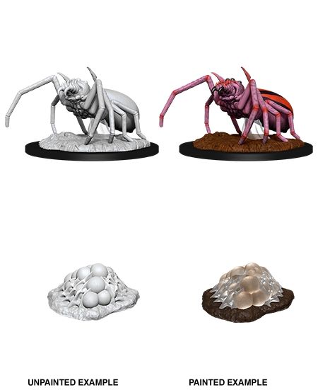 WZK90077 Wizkids/NECA Dungeons & Dragons Nolzur`s Marvelous Unpainted Miniatures: W12 Giant Spider & Egg Clutch main product photo