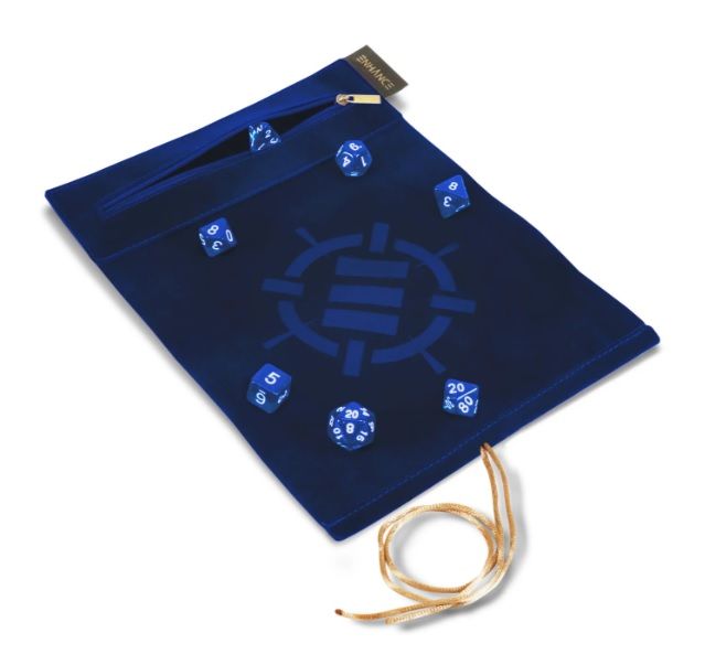 ACPENTTDRS100BLEW Accessory Power Roll on a Scroll: Dice Case and Dice Set - Blue (7) main product photo