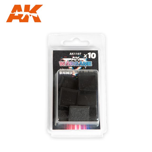 AK-1107 AK Interactive Plastic Wargame Bases. Square Base 25X25mm (10 Units) main product photo