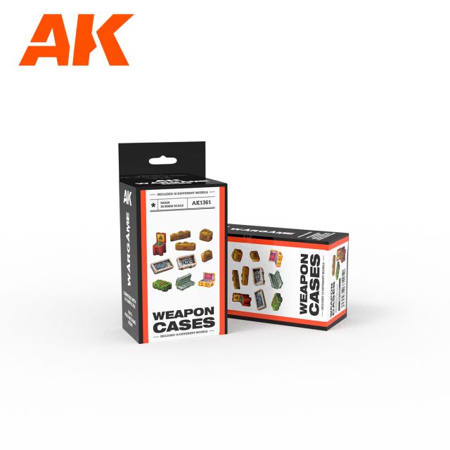 AK-1361 AK Interactive Scenography Wargame Set Weapon Cases (30-35mm) main product photo
