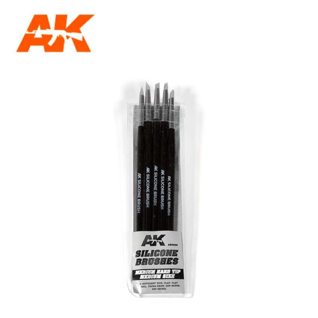 AK-9086 AK Interactive Silicone Brushes Medium Hard Tip, Medium - 5Pk main product photo