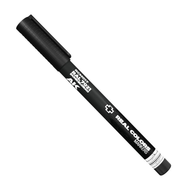 AK-RCM017 AK Interactive Real Colors Markers RAL 7021 Dunkelgrau (6 Pack) main product photo