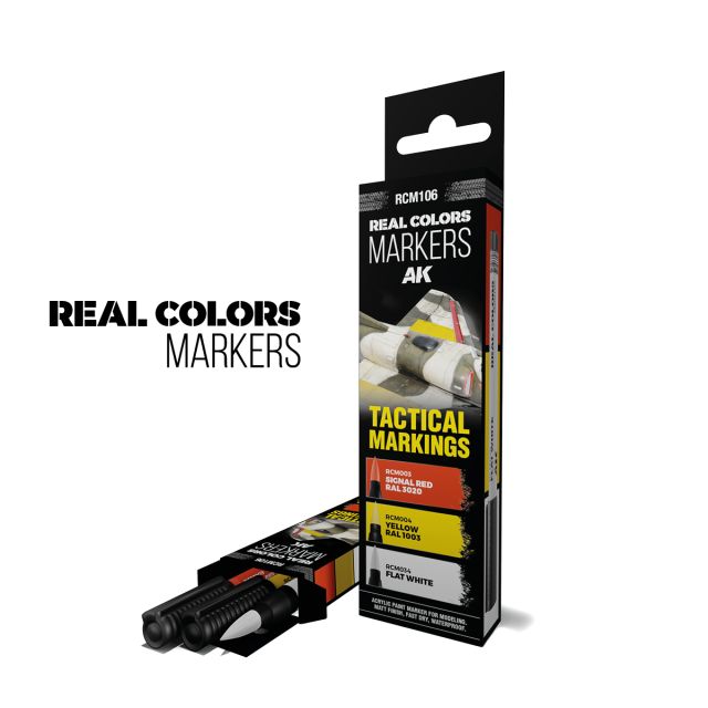 AK-RCM106 AK Interactive Real Colors Markers Tactical Markings - Set 3 Real Colors Markers main product photo
