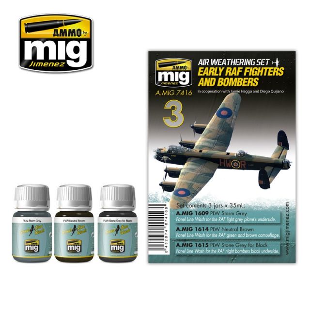 AMG-AMIG7416 Ammo Mig Early RAF Fighters and Bombers Air Weathering Set main product photo