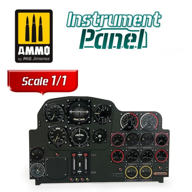AMG-AMIG8286 Ammo Mig Messerschmitt Me 262 A1 - Instrument Panel 1/1 Scale 2D Print On MDF main product photo