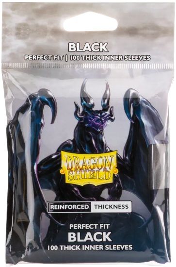 AT-13005 Arcane Tinmen Dragon Shield Sleeves Perfect Fit Thick Inner Black 100ct main product photo