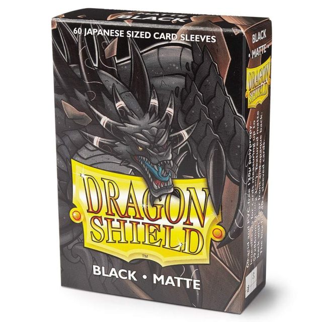 ATM11102 Arcane Tinmen Deck Protector: Dragon Shield: Japanese: Matte: Black (60) main product photo
