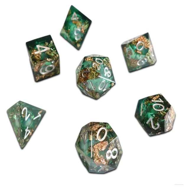 CHR60043 Chronicle RPG Accessories Pty Ltd 7-Set Cube Molten Overgrowth main product photo