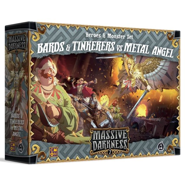 CMNMD018 CMON Massive Darkness 2: Bards & Tinkerers vs Metal Angel main product photo