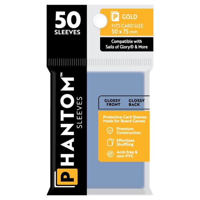 CTGPS1012 Capstone Games Phantom: Protective Sleeves:: Gloss/Gloss Gold Size (50) main product photo