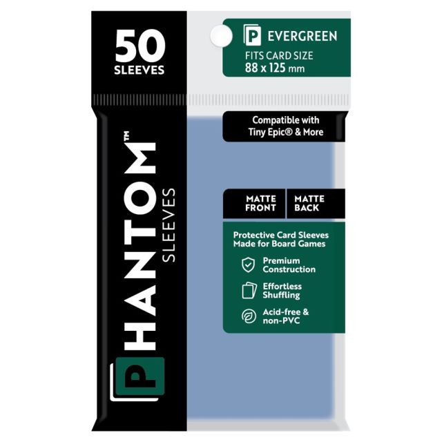 CTGPS3014 Capstone Games Phantom: Protective Sleeves: Matte/Matte Evergreen Size (50) main product photo