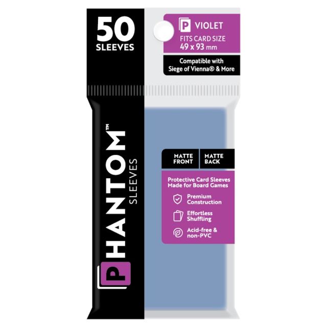 CTGPS3018 Capstone Games Phantom: Protective Sleeves: Matte/Matte Violet Size (50) main product photo