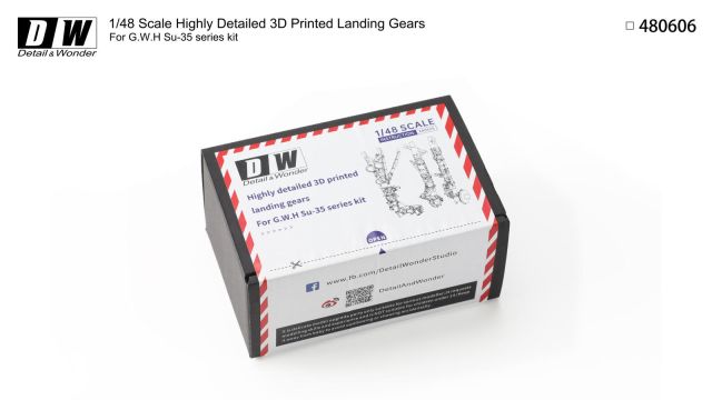 DWS-480606 Detail & Wonder Studio 1/48 Su-35 Landing Gear for G.W.H Kit main product photo