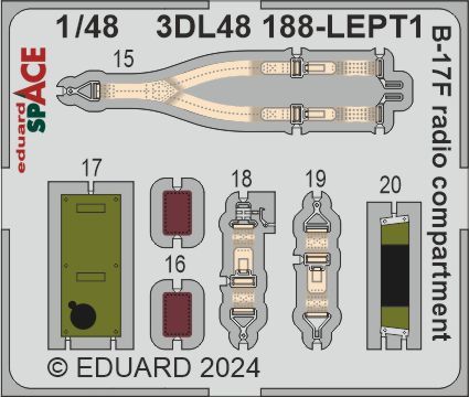 EDU-3DL48188 Eduard B-17F radio compartment SPACE 1/48 SPACE for EDUARD main product photo