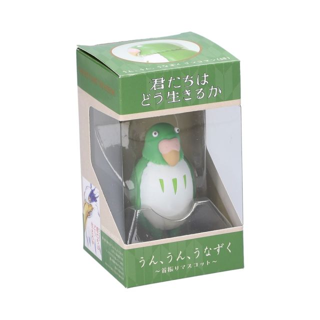 ENSKY-70528 Ensky UN-04 Yes Nod Tilting Figure The Parakeet (Green "The Boy and The Heron" main product photo