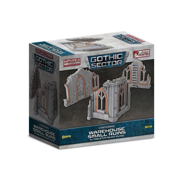 GF9BB730 Gale Force Nine Battlefield In A Box: Gothic Sector Castograd Warehouse Small Ruins main product photo