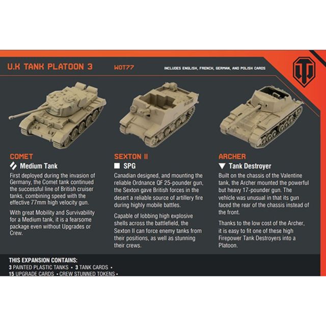 GF9WOT77 Gale Force Nine World of Tanks: Miniatures Game - British Tank Platoon 2 main product photo