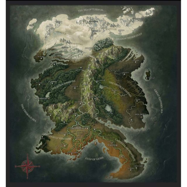 GOS001009 Ghostfire Gaming Grim Hollow Role Playing Game: Fabric Map of Etharis main product photo