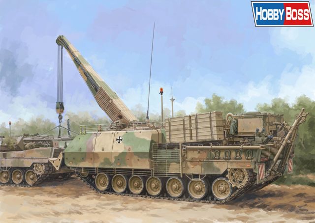 HBOSS-84566 Hobby Boss 1/35 Bergepanzer BPz3A1 Buffalo ARV German Armoured Recovery Vehicle main product photo