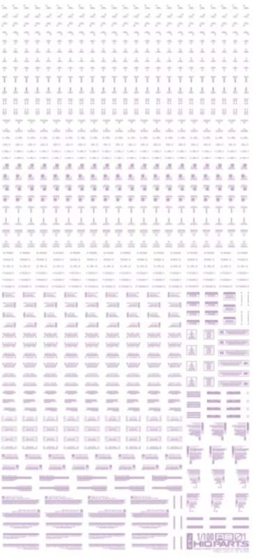 HIQ-RB01-100PVI HiQ Parts 1/100 RB01 Caution Decal Pastel violet (1pc) main product photo