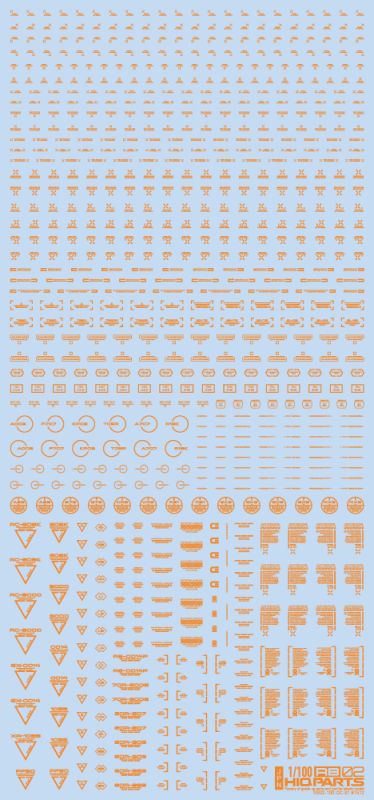 HIQ-RB02-100OOR HiQ Parts 1/100 RB02 Caution Decal One Color Orange (1pc) main product photo