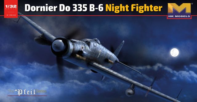 HKM-01E021 HK Models 1/32 WWII Leftwaffe Dornier DO335 B-2 Nightfighter, Aircraft main product photo