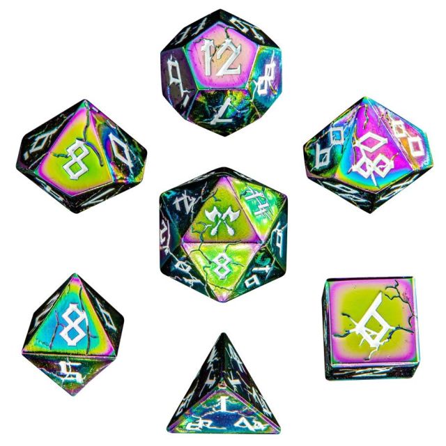 HYO0237 Hymgho Premium Gaming 7-Set Barbarian Solid Metal: Rainbow with White main product photo