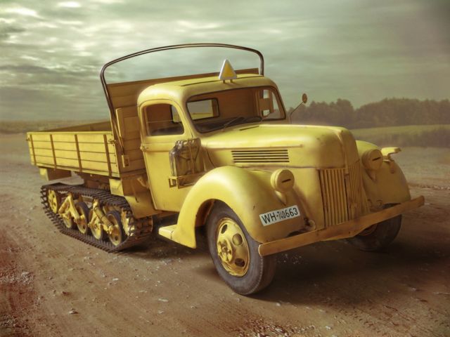 ICM-35412 ICM 1/35 V3000S/SS M (Sd.Kfz.3b) Maultier, WWII German Semi-Tracked Truck main product photo