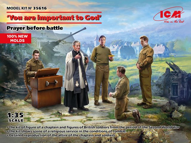 ICM-35616 ICM 1/35 ''You are important to God'. Prayer before battle (100% new molds) main product photo