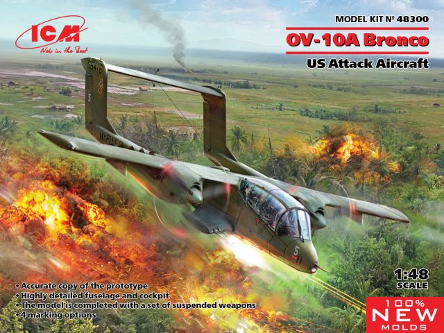 ICM-48300 ICM 1/48 OV-10A Bronco, US Attack Aircraft (100% new molds) main product photo