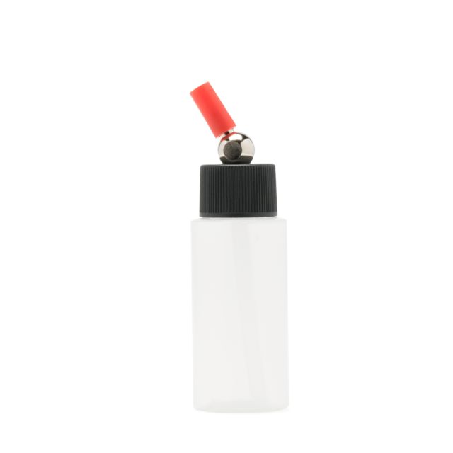 IWATA-I4701 IWATA High Strength Translucent Bottle 1 oz / 30 ml Cylinder With Adaptor Cap main product photo