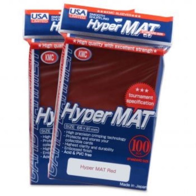 KMCHM2048 Tundra Investments Sleeves: Full Size Hyper Matte Red (100) USA Pack main product photo