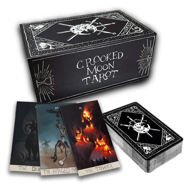 LAETCMTCS Avantris Entertainment The Crooked Moon: Tarot Deck With Guide Book & Bag main product photo