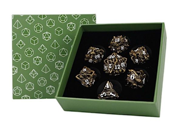 LPG251899 Let's Play Games LPG Dice: Dragon Rage Dice Set - Ancient Bronze main product photo