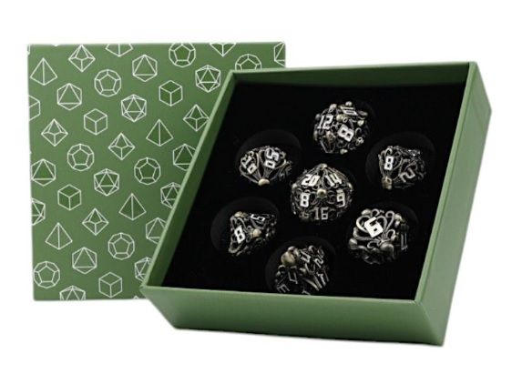 LPG251946 Let's Play Games LPG Dice: Tentacular Dice Set - Tarnished Gold main product photo