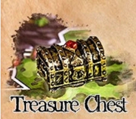 MDG0345 Mayday Games Board Game Upgrade: Player Token - Tarnished Gold Color Treasure Chest in Metal Alloy main product photo
