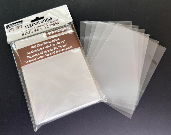 SKS-8818 Sleeve Kings: "Tiny Epic Compatible" Sleeves 88mm x 125mm (110) main product photo