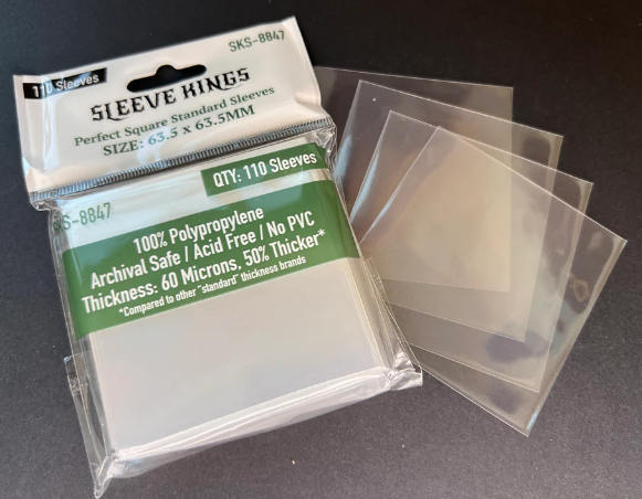 MDG8847 Mayday Games Sleeve Kings: Perfect Square Standard Sleeves 63.5mm x 63.5mm (110) main product photo