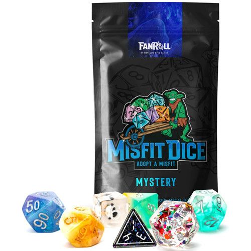 MET9202 Metallic Dice Games Mystery Misfit Resin Polyhedral Dice Set (7) main product photo