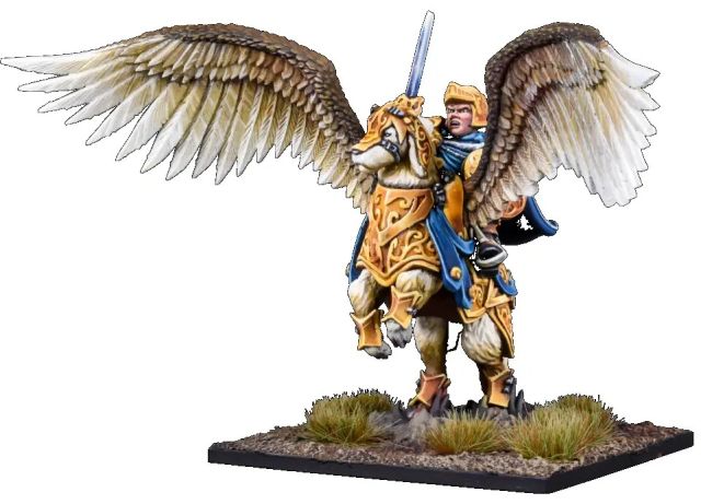 MGKWHF201 Mantic Entertainment Kings Of War: Halfling Muster Captain On Winged Araslez main product photo