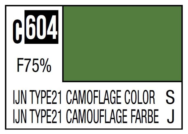 MRHOB-C604 Mr Hobby Mr. Color C604 IJN Type21 Camouflage Color (Imperial Japanese Warship Camouflage) - 10ml (6 Pack) main product photo